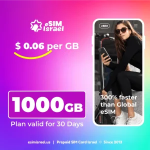 eSIM Israel Unlimited DATA 1000GB
